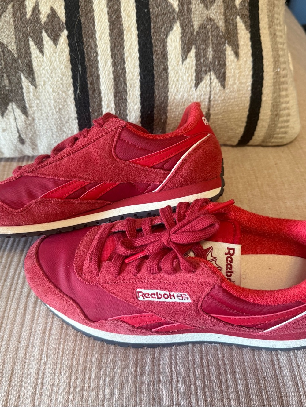 Reebok Ladies Red Low-Top Sneakers